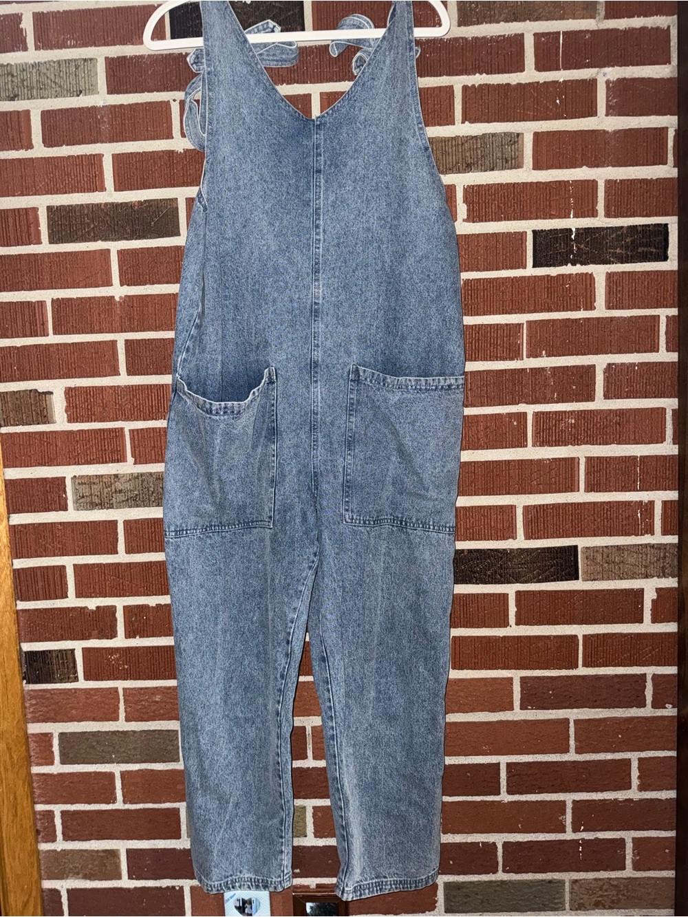 Denim Blue Tie-Shoulder Jumpsuit